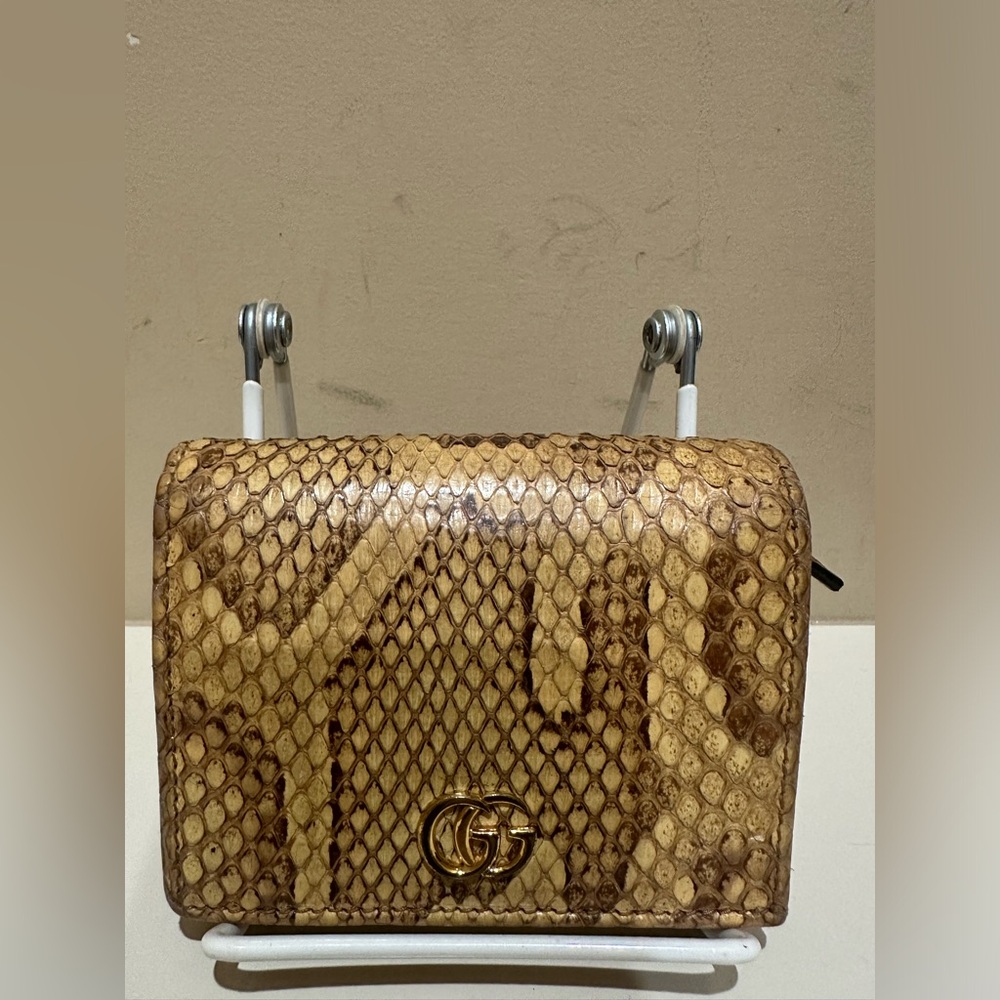 Gucci Python Marmont Bifold *Flawed* - image 1